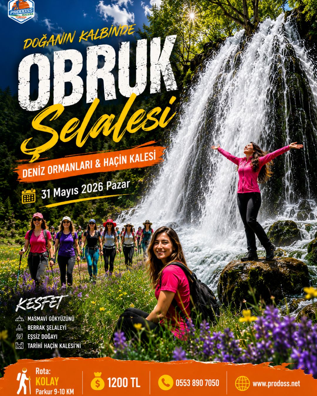 OBRUK ŞELALESİ - DENİZ ORMANLARI - HAÇİN KALESİ Doğa Yürüyüşü
