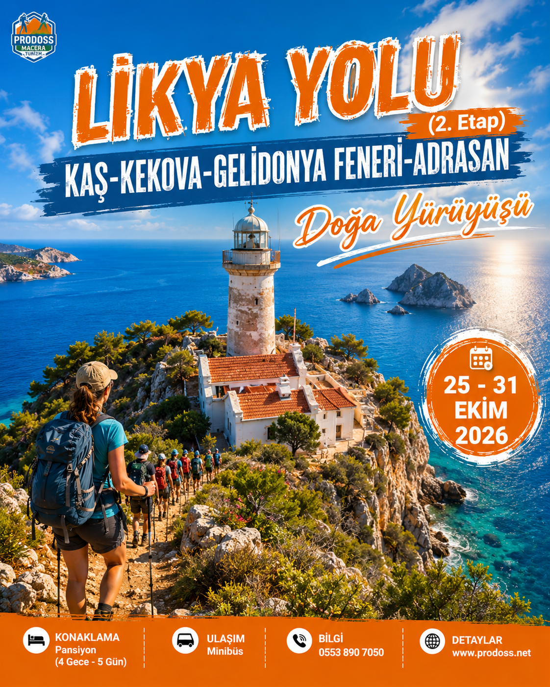 LİKYA YOLU (2. Etap) KAŞ-KEKOVA-GELİDONYA FENERİ-ADRASAN Doğa Yürüyüşü